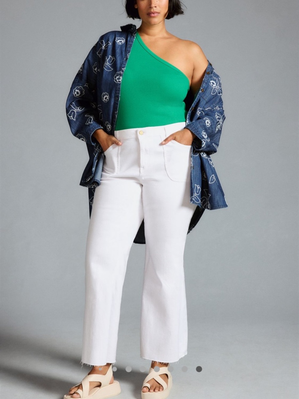 Anthropologie Maeve Oversized Embroidered Shirt - Picture 12 of 15